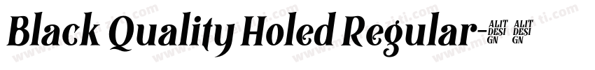 Black Quality Holed Regular字体转换